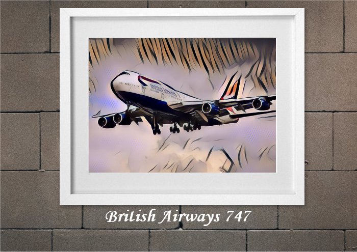 British Airways 747 From Creative Bubble Art